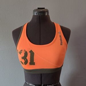 Reebok Women's Bright Orange Sports Bra